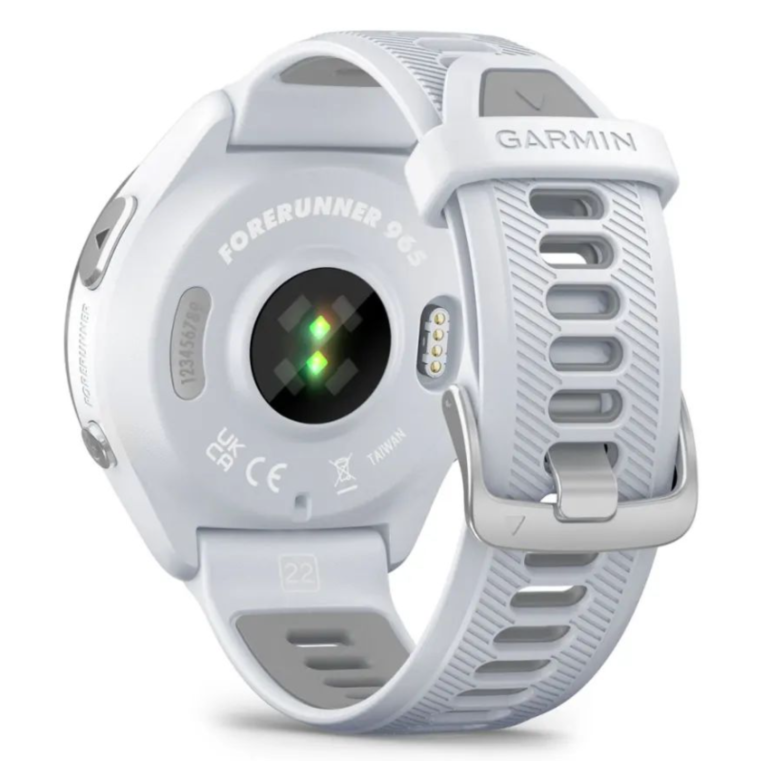 Garmin Forerunner 965 белые, титановый безель, с белым ремешком