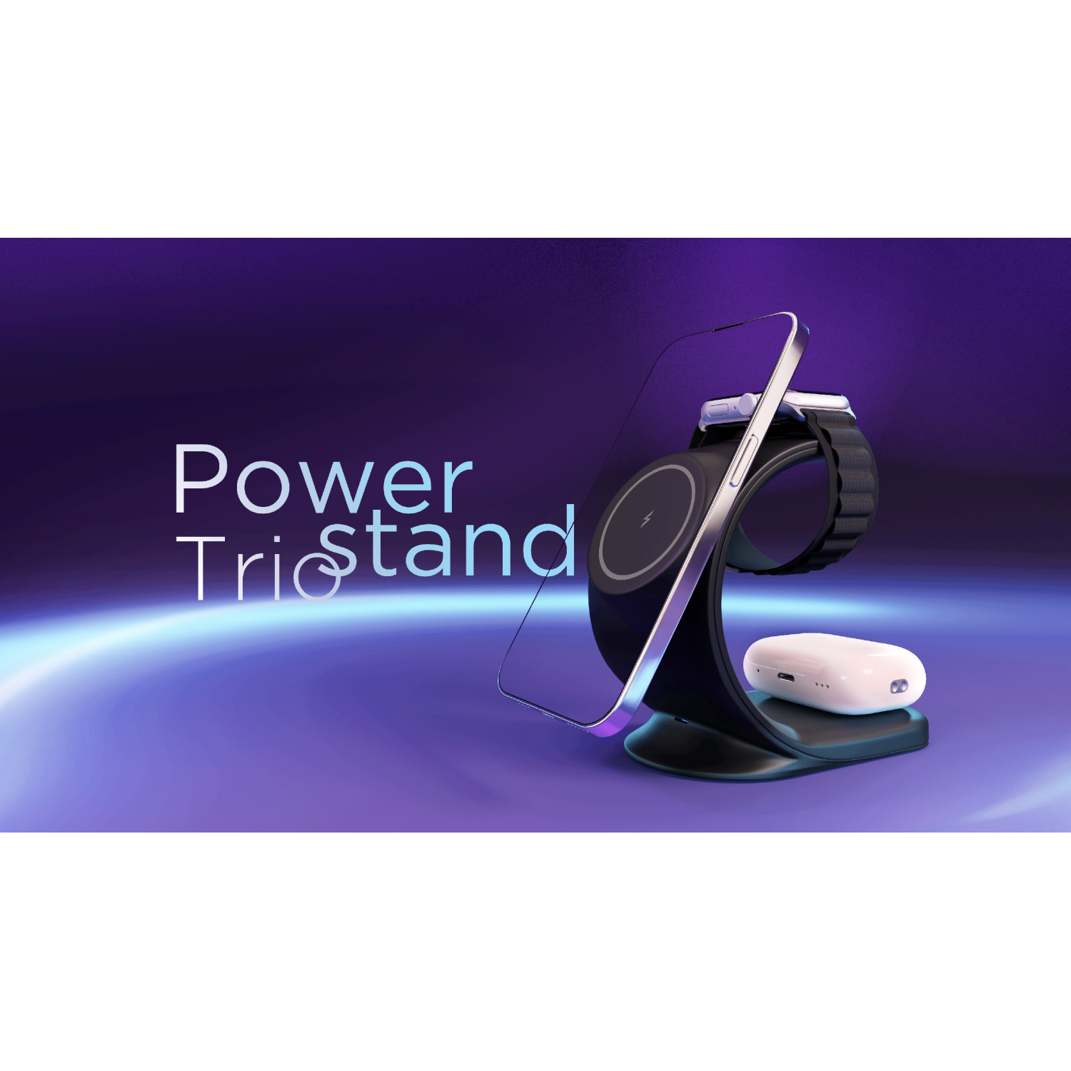 Беспроводное зарядное устройство "vlp" Powerstand 3in1, белое
