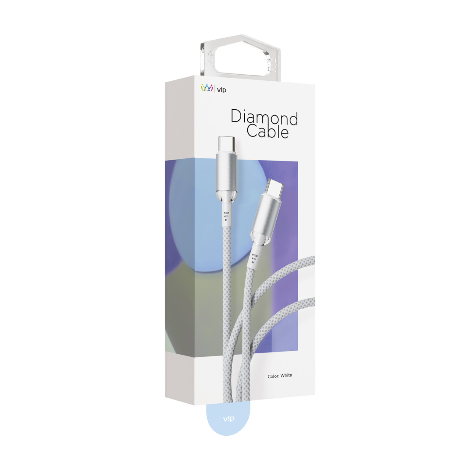 Дата-кабель "vlp" Diamond Cable USB C - USB C, 1.2м, белый