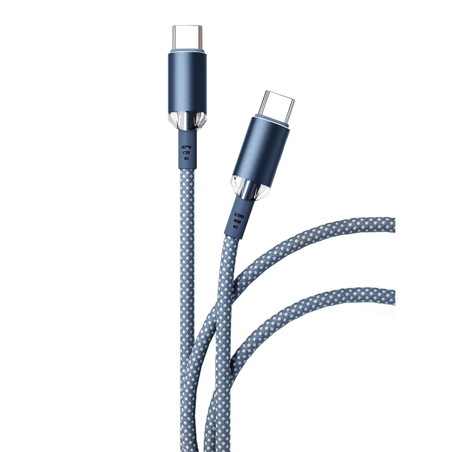 Дата-кабель "vlp" Diamond Cable USB C - USB C, 1.2м, темно-синий class=