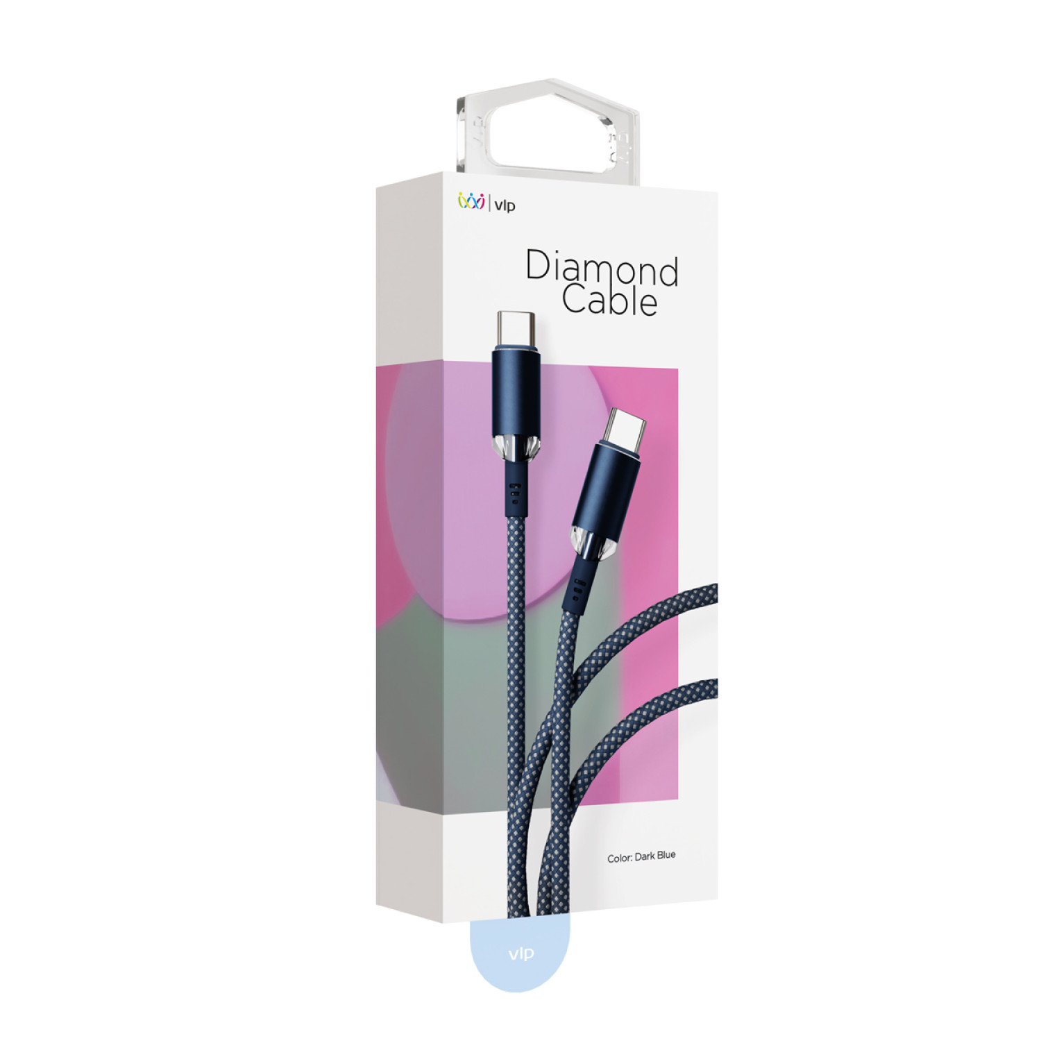 Дата-кабель "vlp" Diamond Cable USB C - USB C, 1.2м, темно-синий