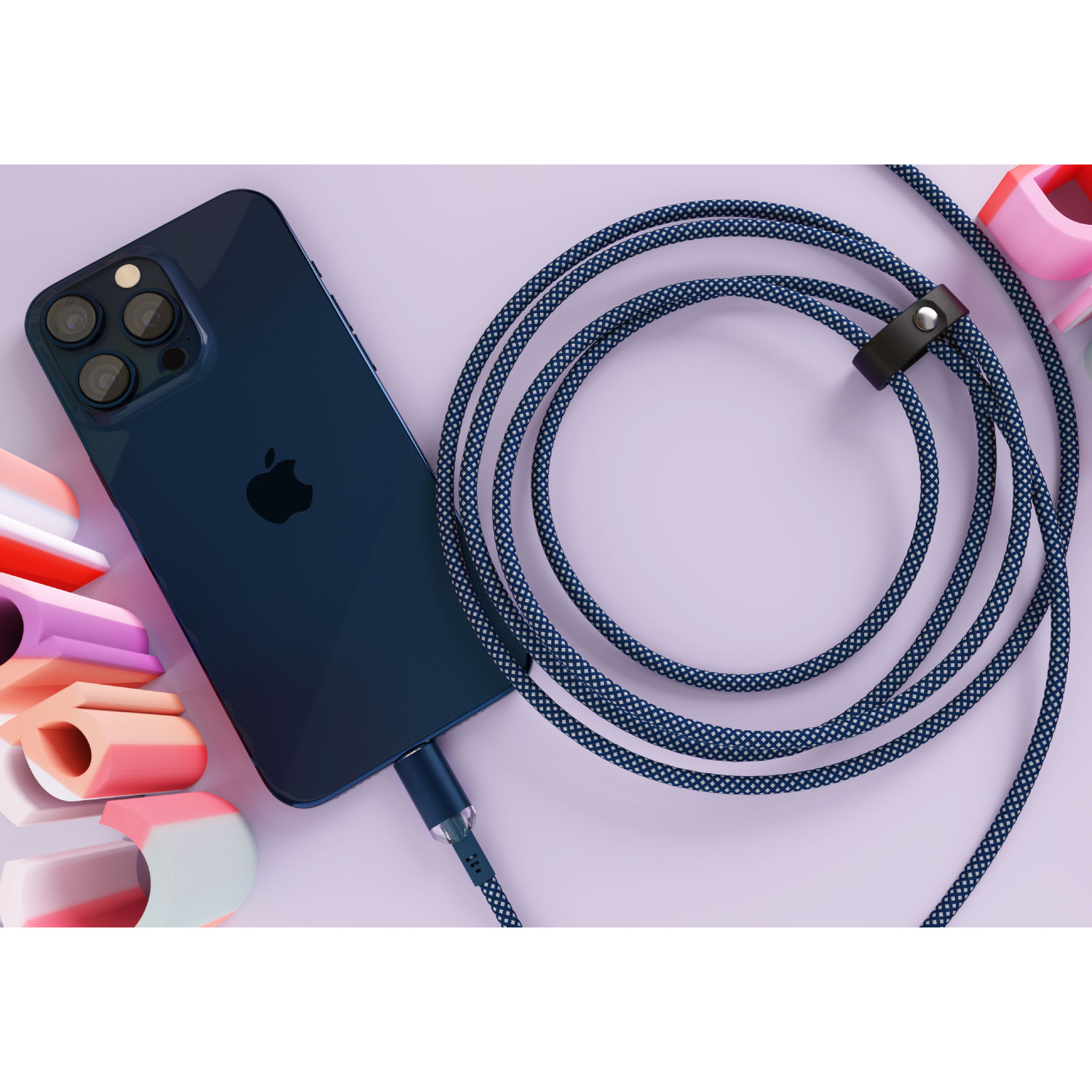 Дата-кабель "vlp" Diamond Cable USB C - USB C, 1.2м, темно-синий