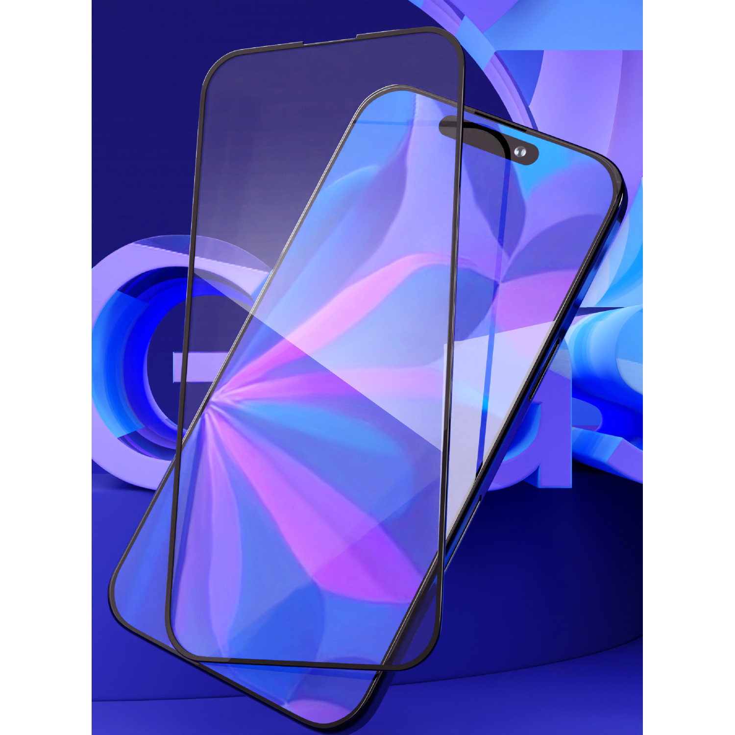 Стекло защитное 2.5D VLP A-Glass Защитное стекло для iPhone 15 с черной рамкой
