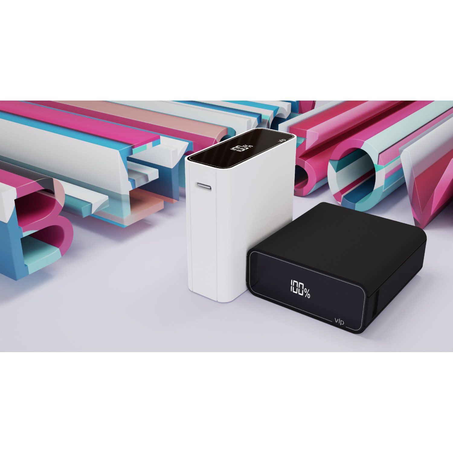 Аккумулятор внешний "vlp" B-Energy 10000mAh 30W, USB-C+USB-A, черный