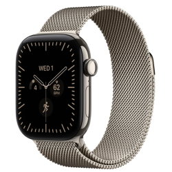 Apple Watch Series 12, 42 mm, GPS+Cellular, Natural Titanium, Natural Milanese Loop, M/L