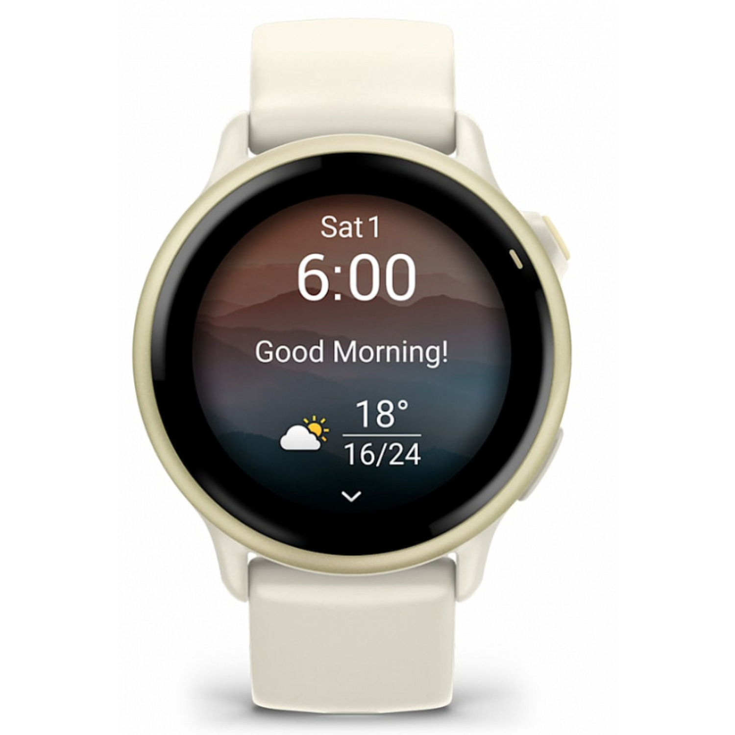 Garmin Vivoactive 6 лунно-золотистый с ремешком цвета слоновой кости
