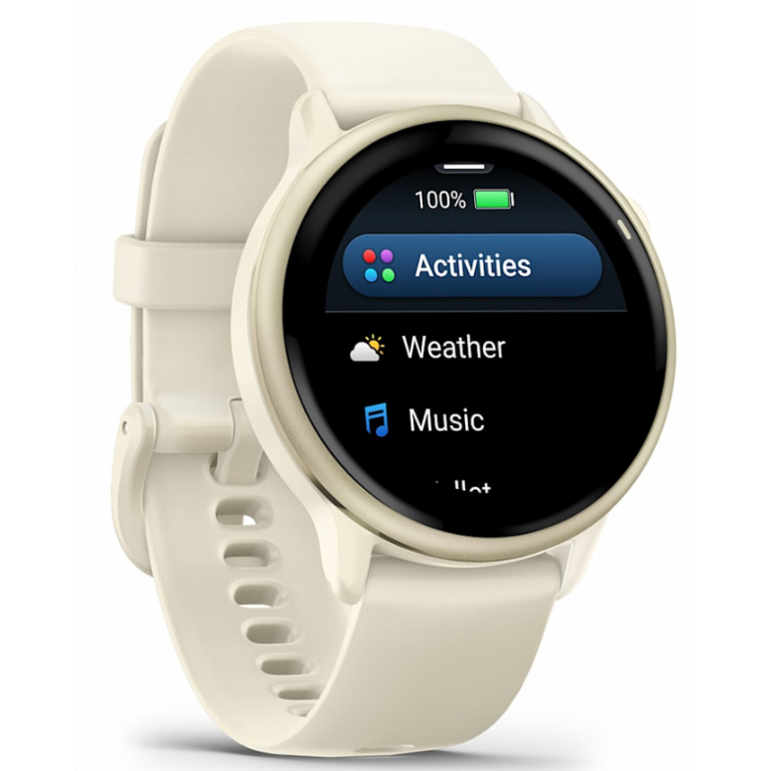 Garmin Vivoactive 6 лунно-золотистый с ремешком цвета слоновой кости