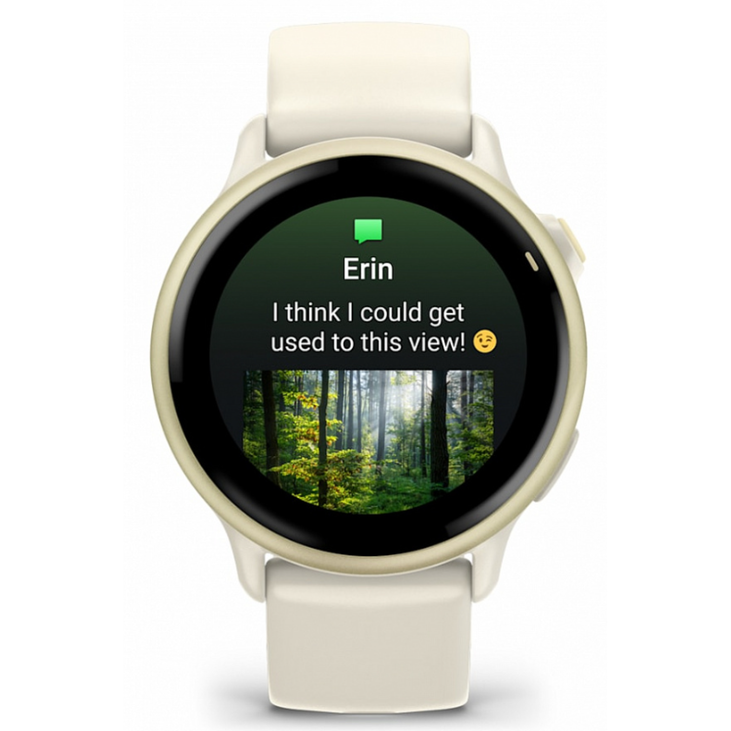 Garmin Vivoactive 6 лунно-золотистый с ремешком цвета слоновой кости