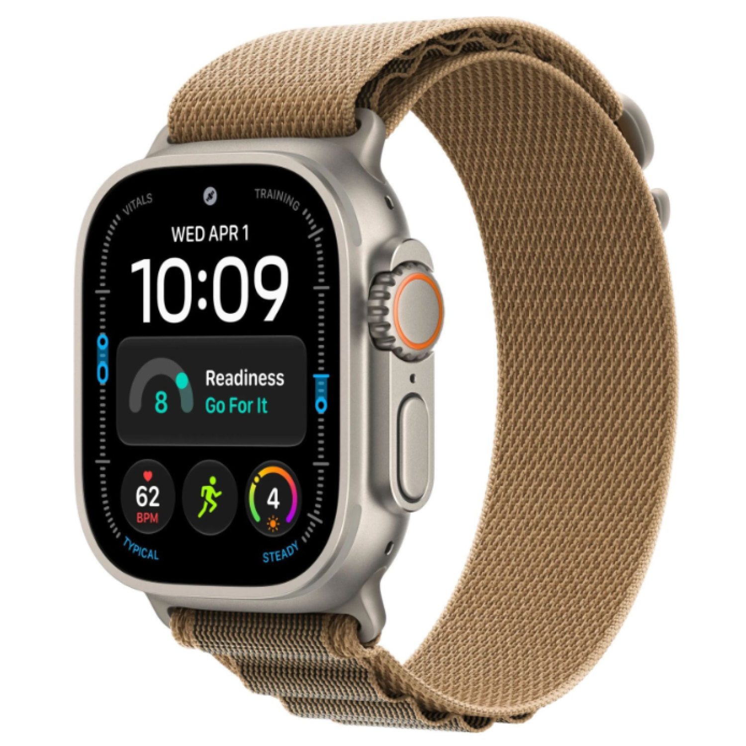Apple Watch Ultra 4 GPS+Cellular, 49 мм, Natural Titanium Desert Alpine Loop M class=