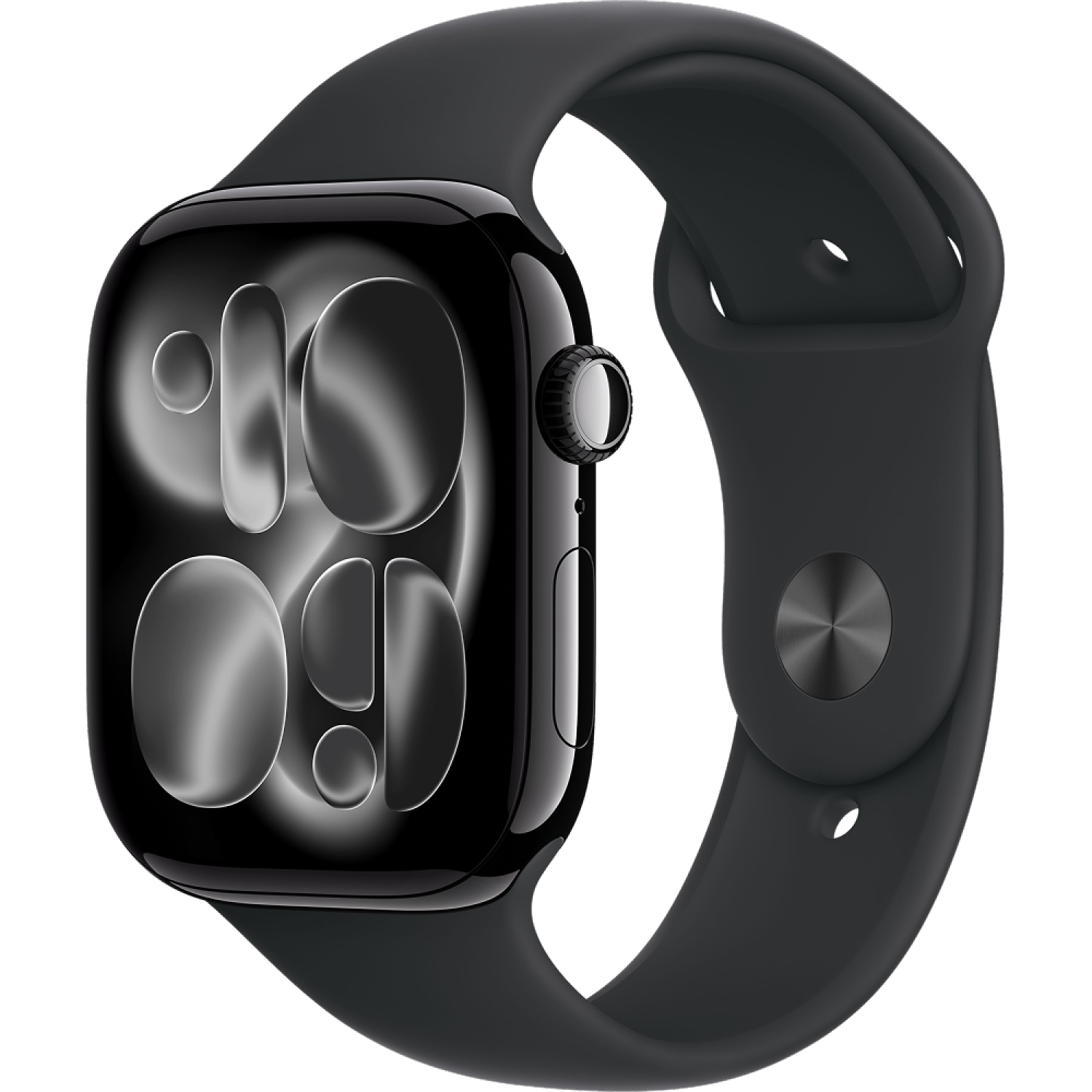 Часы Apple Watch Series 11, 46 мм, алюминий цвета «чёрный оникс», спортивный ремешок чёрного цвета M/L class=
