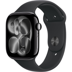 Часы Apple Watch Series 11, 42 мм, алюминий цвета «чёрный оникс», спортивный ремешок чёрного цвета S/M