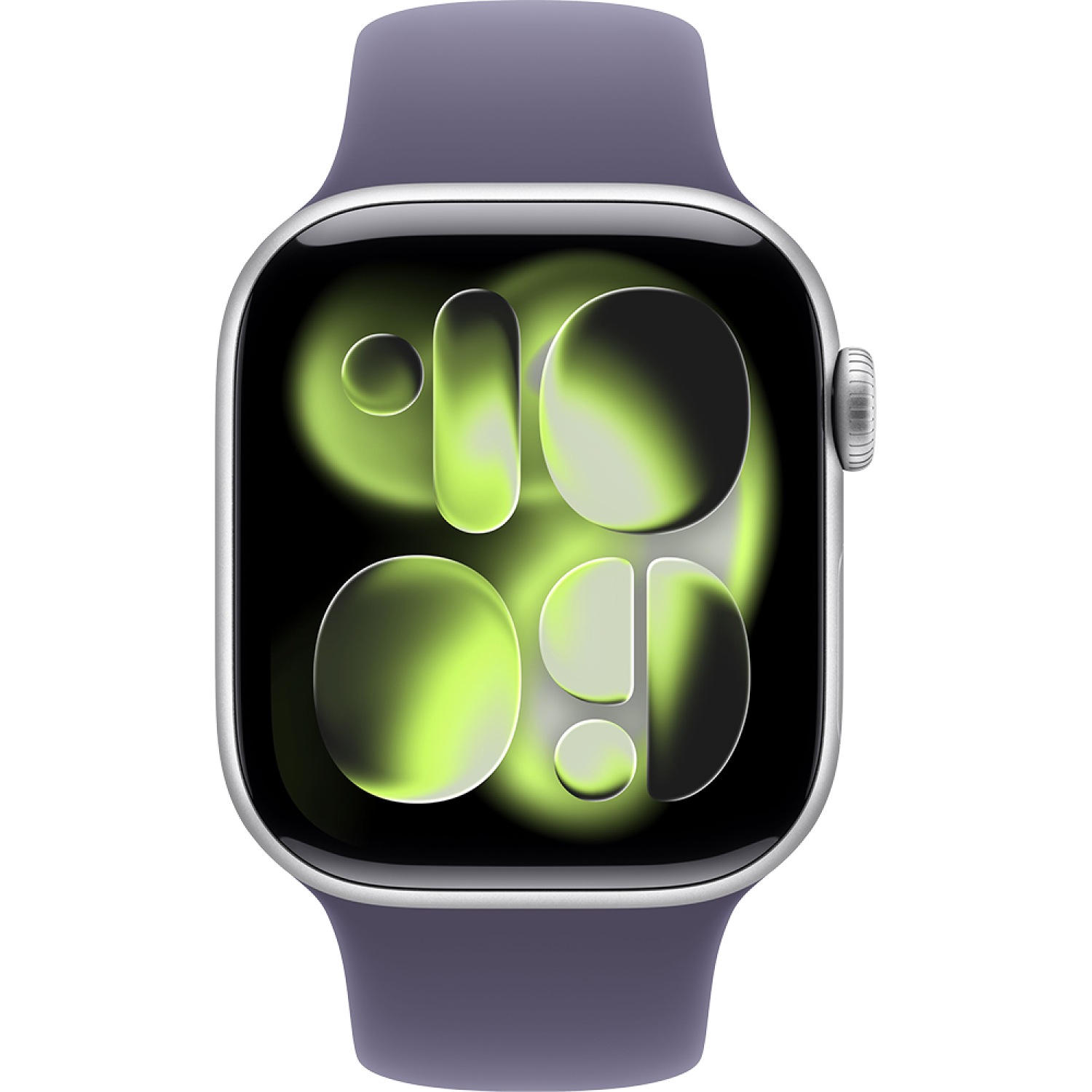 Часы Apple Watch Series 11, 42 мм, алюминий серебристого цвета, спортивный ремешок цвета «фиолетовый туман» S/M